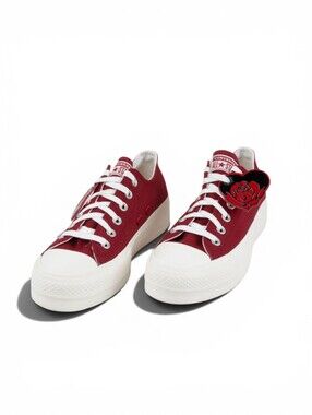 CONVERSE Chuck Taylor ALL-STARS LIFT Women's Sneaker-Low Top Park Red-Size 8